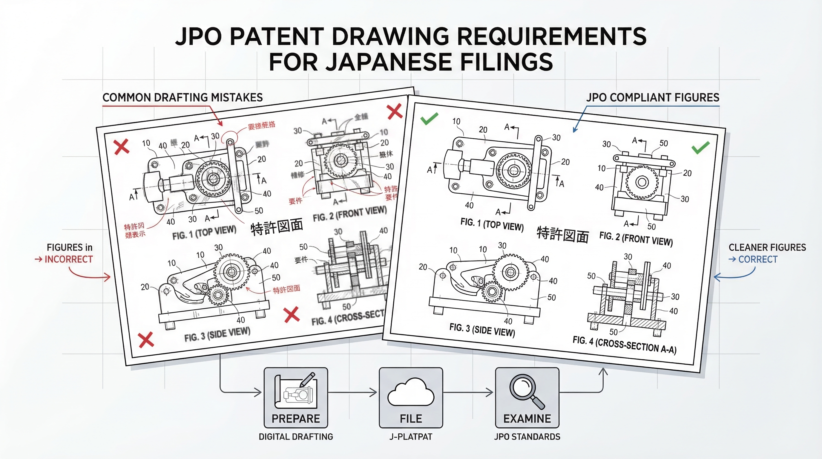 JPO-Patentzeichnungsanforderungen 2026: Vollständiger Leitfaden für japanische Anmeldungen JPO-Patentzeichnungsanforderungen 2026: Vollständiger Leitfaden für japanische Anmeldungen