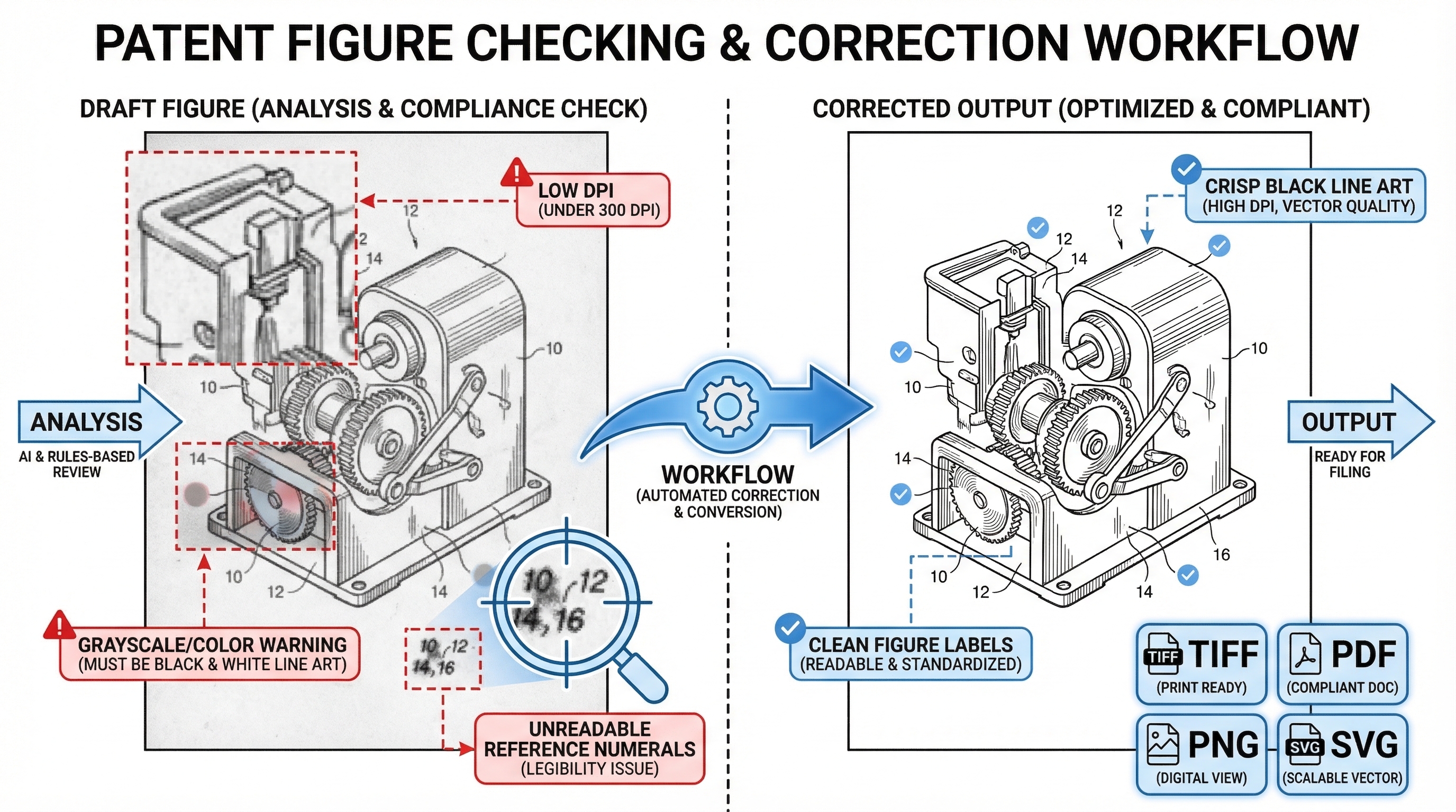 How to Check and Convert Patent Figures Before Filing (SVG, TIFF, PDF)