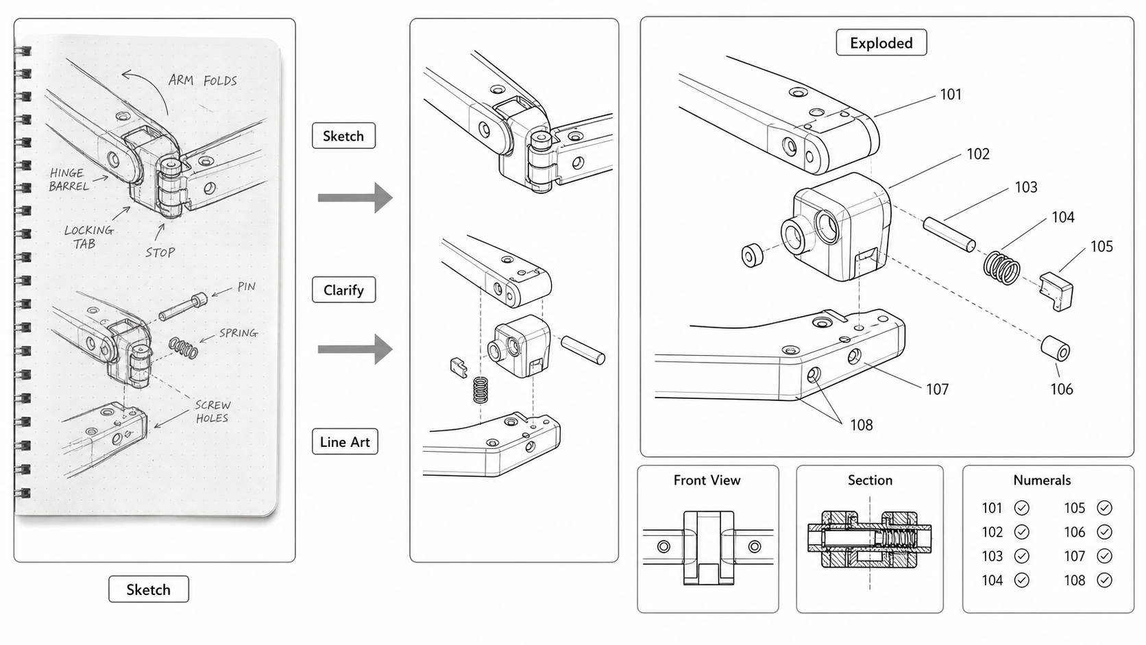 Sketch to Patent Figure: Turning Inventor Notes Into Filing-Ready Drawings Sketch to Patent Figure: Turning Inventor Notes Into Filing-Ready Drawings