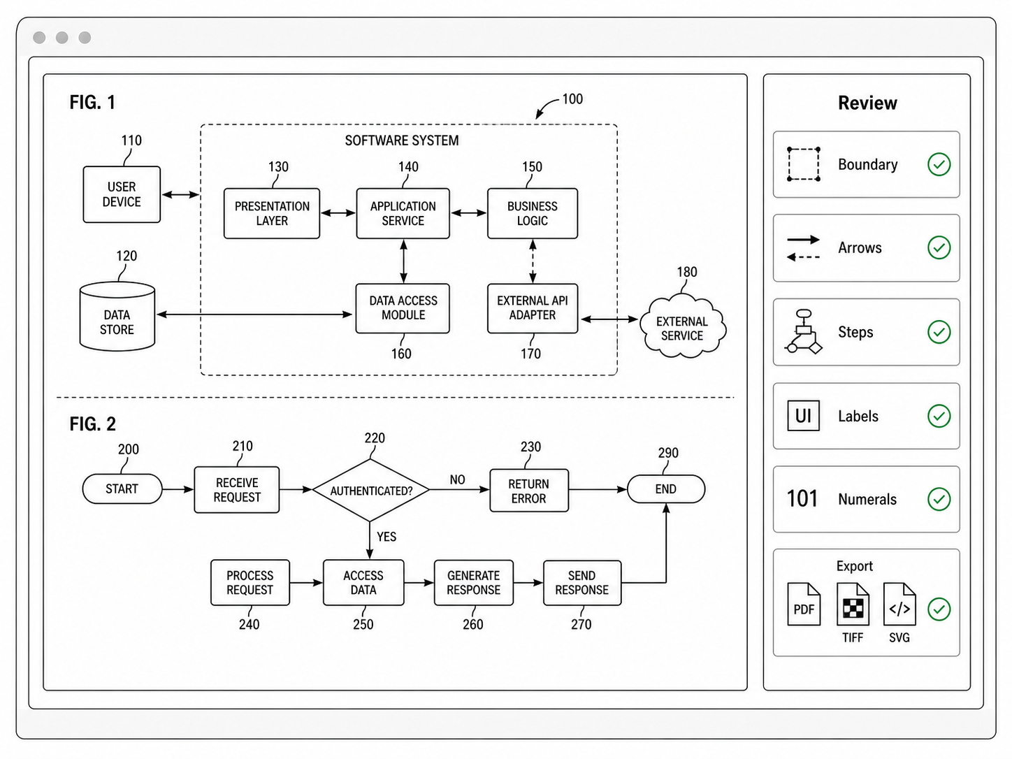 Software patent diagram review