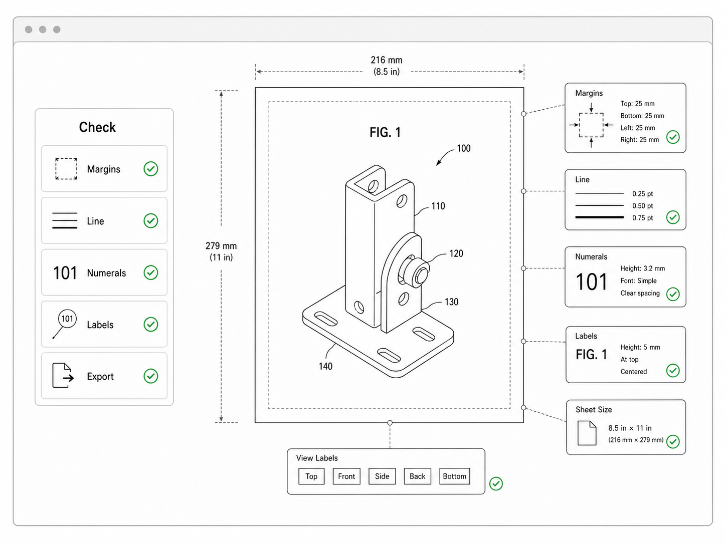 USPTO Patent Drawing Checker review workflow