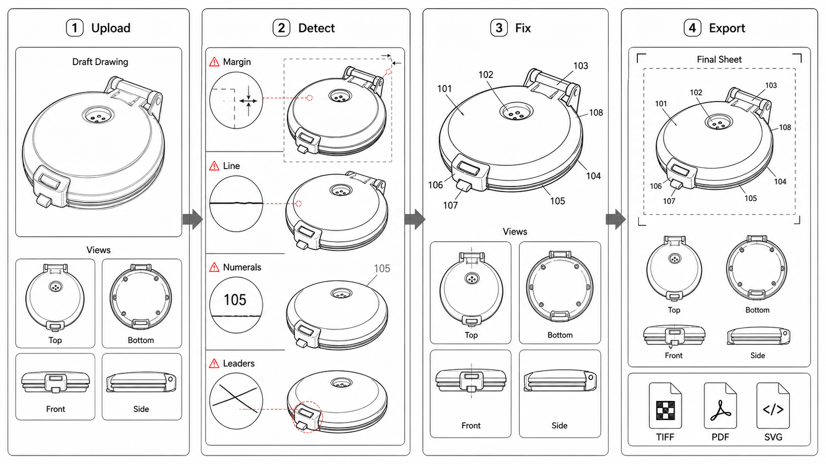 USPTO Patent Drawing Checker generation workflow
