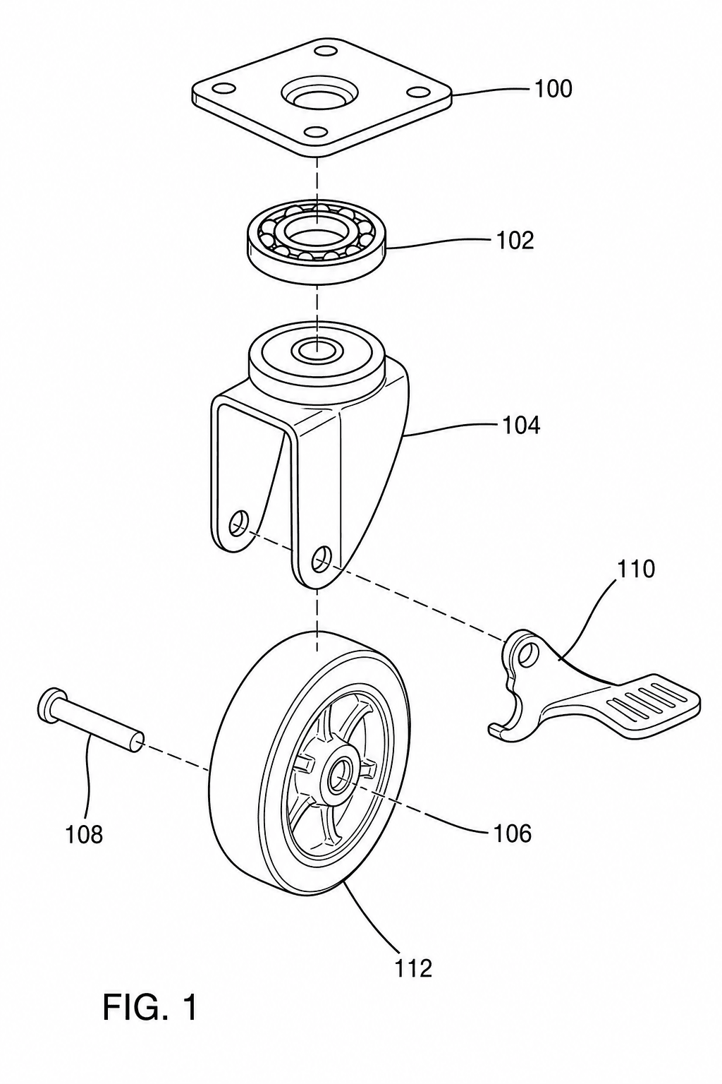Conjunto de rueda giratoria