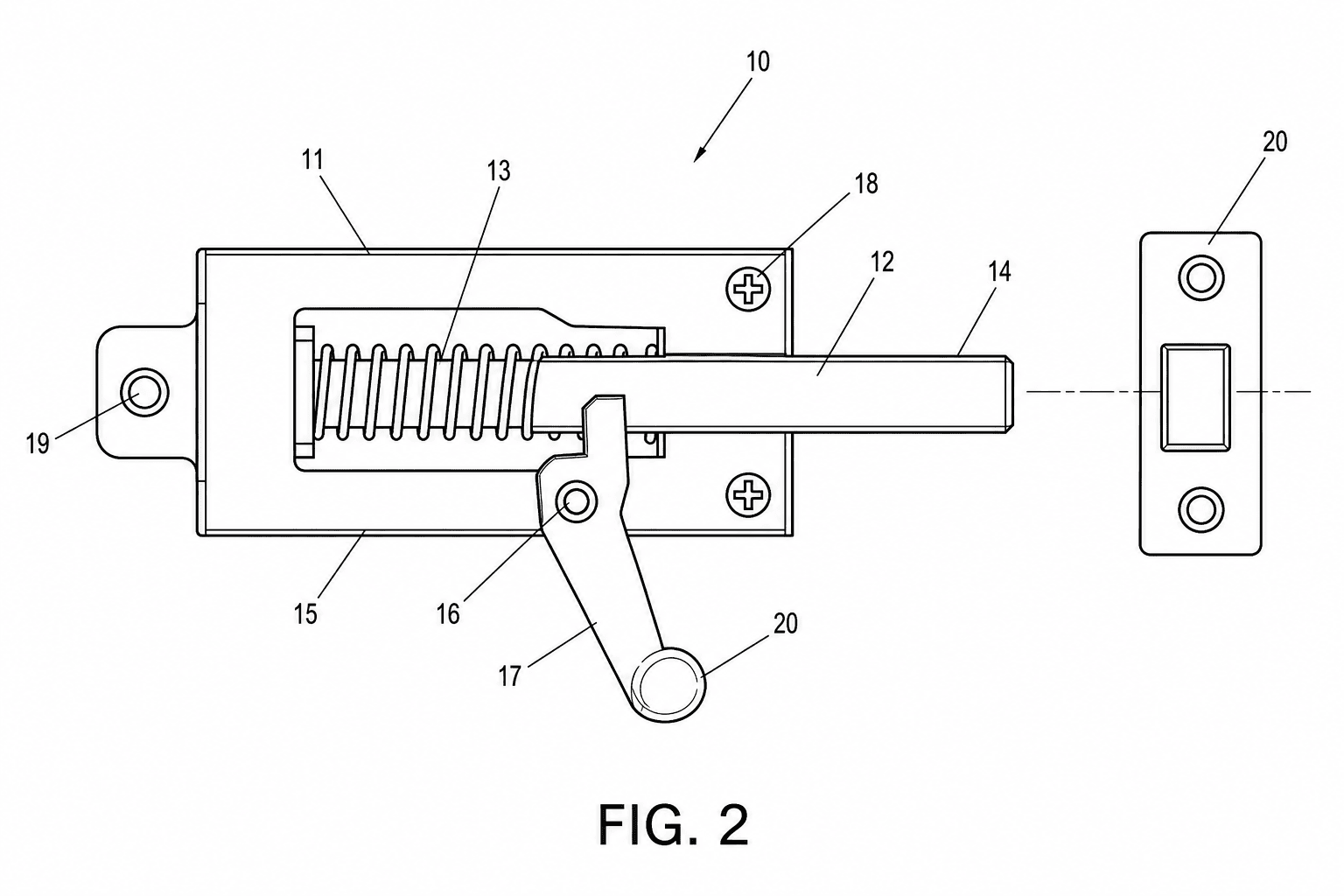Spring-loaded latch mechanism