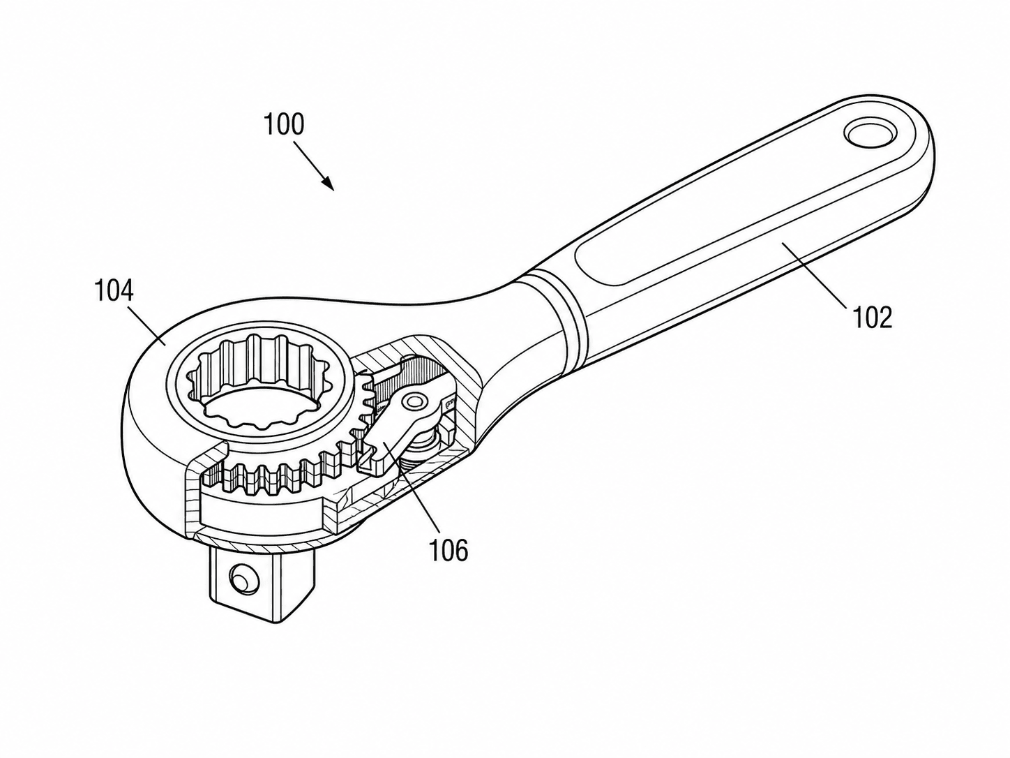 Ratcheting wrench mechanism
