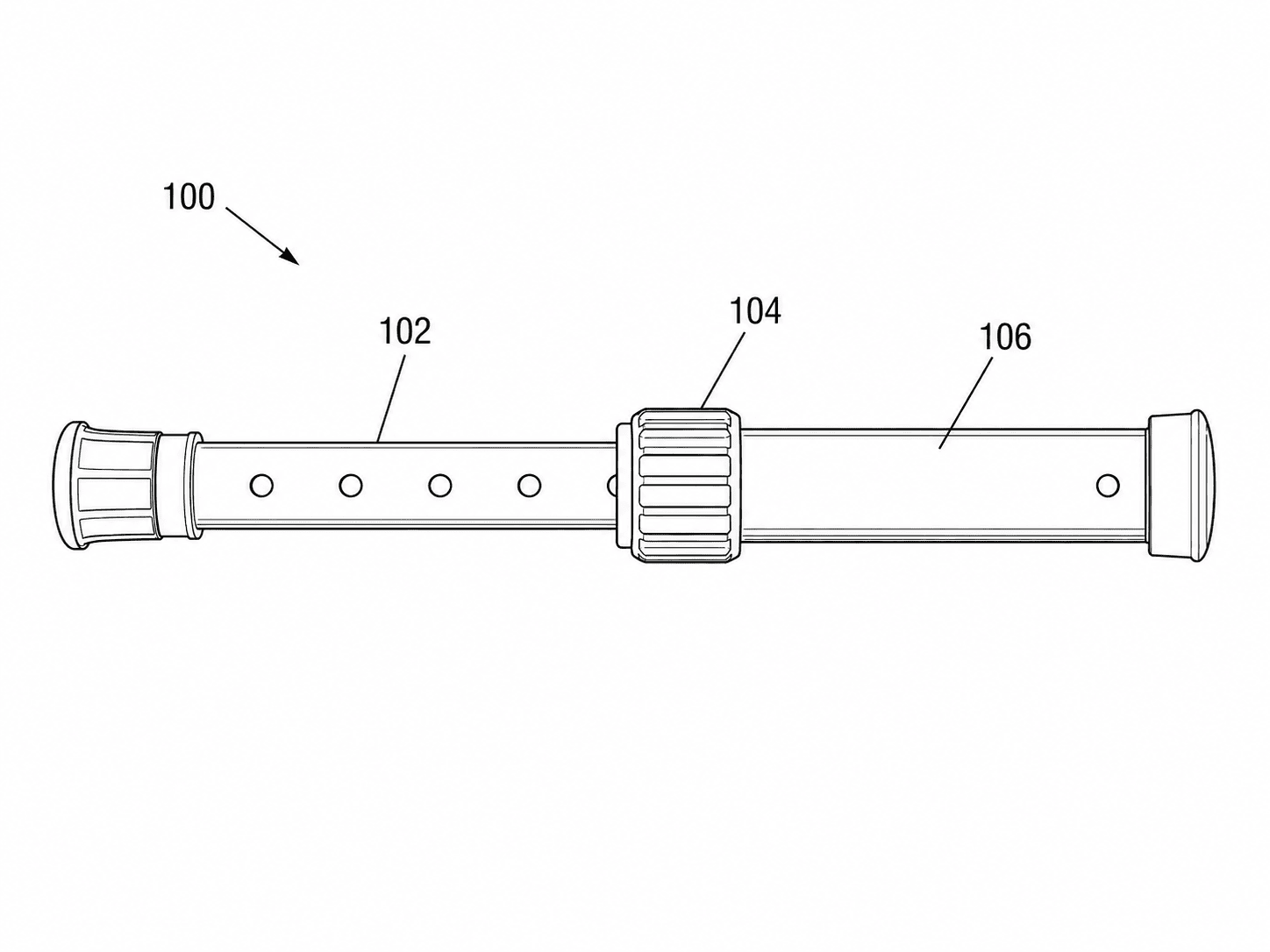 Telescoping pole with locking collar